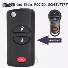 Modified Remote Car Key Fob 04686481 for 2002 2003 2004 2005 Dodge RAM 1500 2500