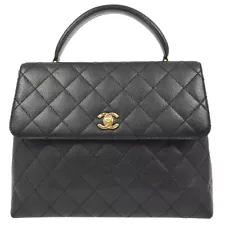 Chanel Black Caviar Top Handle Handbag 172425