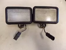 2 TORO GREENSMASTER 800 1000 1600 WORK LIGHTS & 2 BRACKETS W/ NO WIRE HARNESS