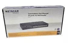 Netgear Ethernet Switch Prosafe JFS524 24-Port 10/100 Mbps Fast New Networks