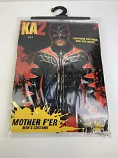 KA2 Sz L Mother F'er Biker Jacket Mask Mens Costume NWT Kick Ass 2 Cosplay Movie