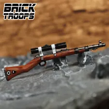 Custom Kar98 Sniper Rifle for Minifigures -Pick Color!- NEW Brick Troops Leyile