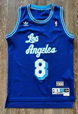 Adidas Hardwood Classic Kobe Bryant #8 Blue L.A. Lakers Jersey Size Small