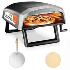 NutriChef 360° Portable Pizza Oven-Suitable for Outdoor & Indoor Use (Black)