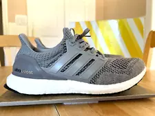 SIZE 10 : ADIDAS ULTRA BOOST MEN'S RUNNING SHOES S77510 WOOL GREY