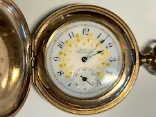 Waltham 15 Jewel 14K Gold Pocket Watch; Plus Chain; Model 1890; SALE !!!