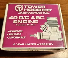 TOWER 40-size ABC nitro glow engine for R/C planes -NEW in box with muffler!