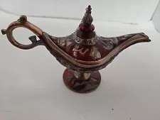 Vintage Aladdin Magic Genie Lamp Red In Color