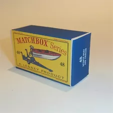 Matchbox Lesney 48 b Sports Boat & Trailer Repro Empty D Style Box