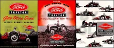 1948-1952 Ford 8N set of 3 Sales Brochures - Tractor and Implement Catalogs