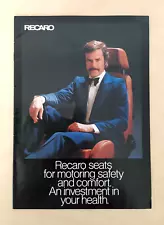 VINTAGE "RECARO" SPORTS CAR SEATS SALES BROCHURE 1970's