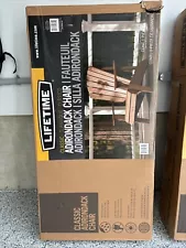 Lifetime 60064 Faux Wood Brown Adirondack Chair NEW IN BOX