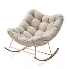 Iron rocking chair,soft and breathable cushion