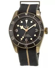 New Tudor Black Bay Bronze Grey Dial Leather Strap Men's Watch M79250BA-0002