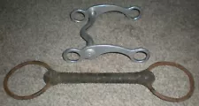 Vintage Draft Horse 6" Straight Bit + Aluminum Grazing Bit Western Decor Only