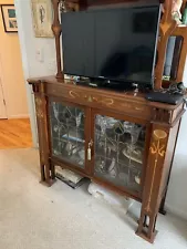 Art Nouveau Cabinet Early 20th Century Mahogany .