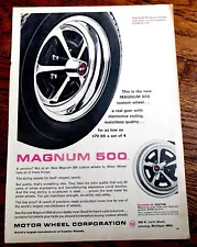 1965 MAGNUM 500 CUSTOM WHEEL ~ ORIGINAL MOTOR WHEEL CORP AD