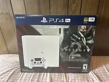 Brand New Sony PlayStation 4 Pro 1tb Destiny 2 Glacier White Bundle Discontinued