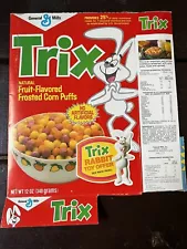 1980s Trix Cereal Box Featuring The Trix Rabbit Toy Offer - CUTOUT