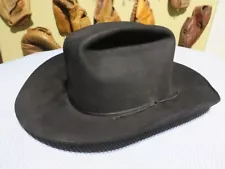 circa 1940 Stetson Cowboy Hat No.1 Quality size: 7 5/8 Black Well Preserved