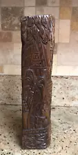 Unique Vertical Palau Storyboard LEGEND OF THE BREADFRUIT TREE Wood Carving