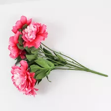 Unbranded 6 Peony Stems Artificial Flowers Floral Bouquet Pink Spring Home Decor