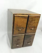 Vintage 4 Drawer Industrial Index Card Cabinet #396