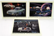 1984 Chevrolet Dealer Sales Promotional Postcard Set Camaro Monte Carlo Z28 SS