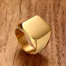 Men's Rings Square Solid Color Classic Ring Wedding Engagement Jewelry