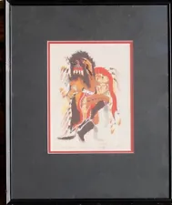 Framed WOODY CRUMBO Buffalo Dancer ARTIST PROOF Signed Original Silkscreen