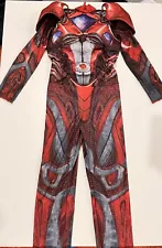 Saban Power Rangers Movie Red Ranger Kids Costume Size M 7-8 Padded Muscles