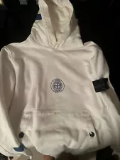 supreme stone island hoodie white size M pre owned