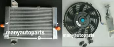 Aluminum Radiator+Fan For Kawasaki KFX700 KFX 700 2003-2009 03 04 05 06 07 08 09