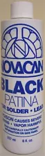 Novacan Black Patina for Lead & Solder - 8 oz. Stained Glass Supplies