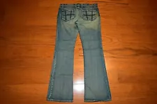 HORN - Stretch BOOT Cut Blue Jeans - Women Size 31 - Made in Los Angeles - MINT