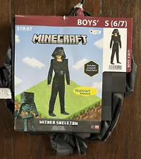 NWT Minecraft Wither Skeleton Child Costume Boys Sz Small (6/7)