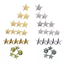 Metal Star Pin Chinese Rank Badge Fashion Brooch Lapel Pin Unisex