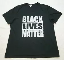 Black Lives Matter Graphic T-Shirt Top Short Sleeve XL X-Large Canvas Bella 1345