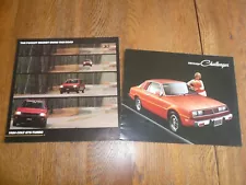 1978 Dodge Challenger 1984 Dodge Colt GTS-Turbo Sales Brochures - Two for One