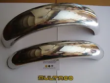 BULTACO ALPINA FENDERS ALLOY NEW BULTACO ALUMINIUM FENDERS SET BULTACO MUDGUARDS (For: Bultaco Matador)