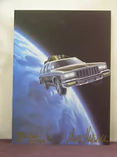 signed by artist Mark Maxwell,promotional postcard for his art Ultimate Vacation