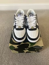 Bathing Ape BapeSta Black and White Patent Leather - Size 10 - (CHEAP)