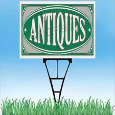 18"x24" ANTIQUES Outdoor Yard Sign & Stake Sidewalk Lawn Sales Store Flea Market