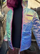 Pink Dolphin Iredescent Puffer Jacket Medium