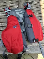 MTI Adult APF Life Jacket / Life Vest (red/charcoal) — For More Than 90 Lbs