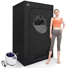 New Full Body One Person Steam Sauna Spa Indoor Relaxation Perspiration Detox