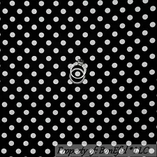 BonEful Fabric Cotton Quilt Black White B&W Calico Polka DOT Xmas USA SALE SCRAP