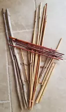 Plant Stakes Natural Garden Bamboo Sticks InandOutdoor Plants 12Pcs + Fan Trelli