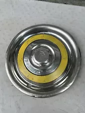 Genuine Vintage Rolls Royce Wheel Cover Hub Cap 16 1/2” Yellow Circle