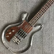 Left Handed Dan ArmStrong Electric Bass Guitar 4 String Acrylic Body H Pickup